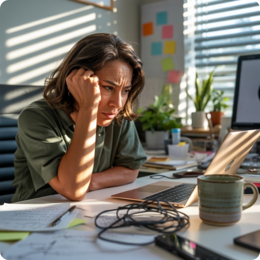 Professional working at desk